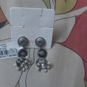 Voylla Silver Jhumkas