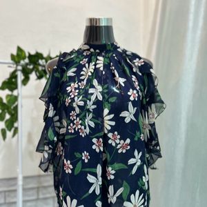 Cold Shoulder Floral Top