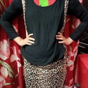 New Dress Top Black Tiger Print For Women