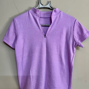 Trendy Purple Collar Top For Women💜