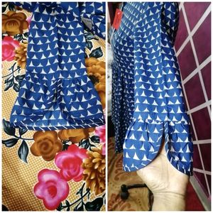 Blue Embroidery Kurti