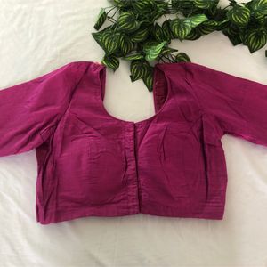 Pink Embroided Saree&Blouse(Women’s)