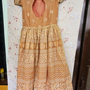 PATTU LONG ANARKALI GOWN