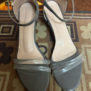 Grey Low Heels