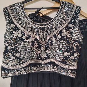 Black Mirror Work Heavy Lehnga Choli