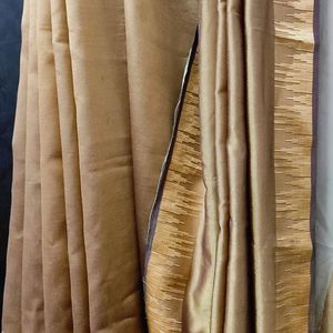 Golden Tan Party Wear Saree