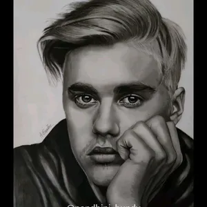 Justin Bieber Pencil Portrait