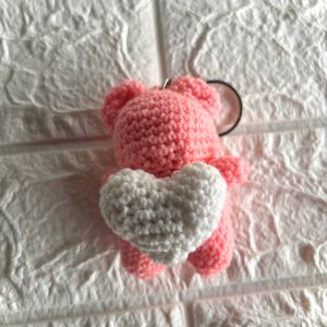 Pink Bear Keychain