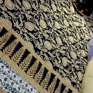 BLACK GOLDEN EMBROIDERED SUIT On Eid