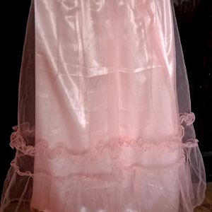 Beautiful Peach Net Skirt