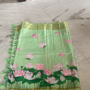 Pond Of Lotus Saree