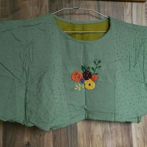 Crop Handwork Top