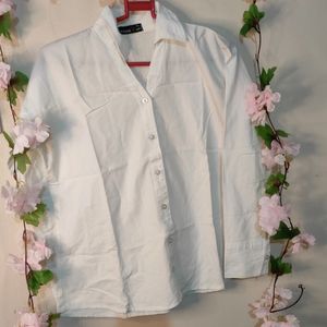 Branded White Formal Shirt For Women