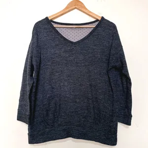 Charcoal Black Sweater Top