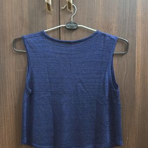 Navy Blue Shimmer Party Top