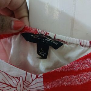 Off White And Red Cute Dress