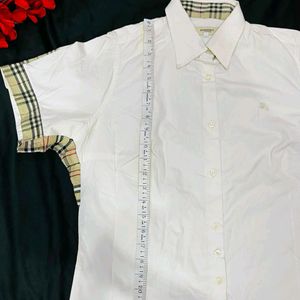 burberry white logo crop shirt