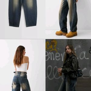 Bershka Carpenter Baggy Jeans