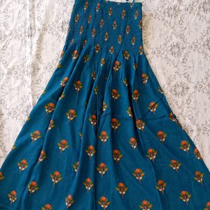 Casual Dress (Blue Floral)