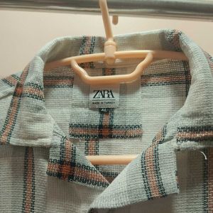 Zara Oversized Jute Fabric Shirt Premium Quality