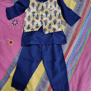 Boys Ethnic Kurta Pyjama With Coat Jacket