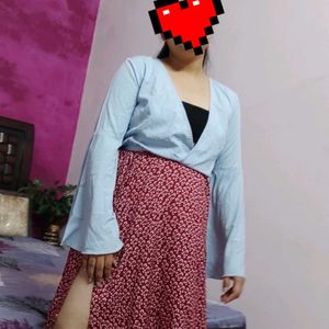 Crop Top With Skirt