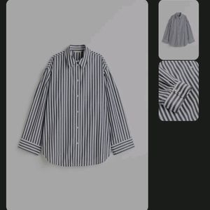 New H&M Oversized Poplin Shirt