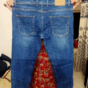 Mens Ankle Fit Denim Jeans Waist 34