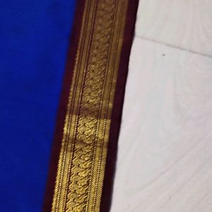 Blue Colour Pure Gadwal Saree