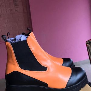 Orange/Black Boot