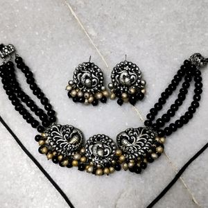 Black Terracotta Choker Set