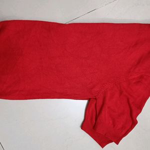 Red Knit High Neck