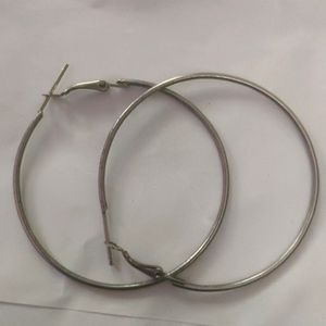 Metal Alloy Hoop Earrings