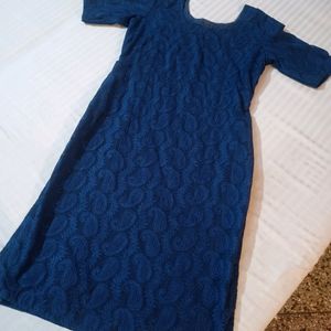 Blue Chicken Karo Kurti Beautiful