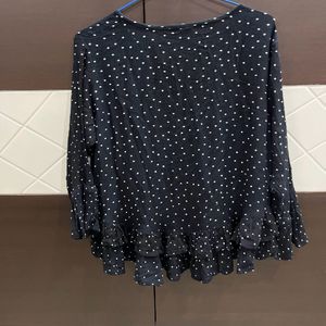 Black Polka Dot Top