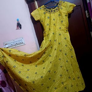 Yellow And Green Colour Dress