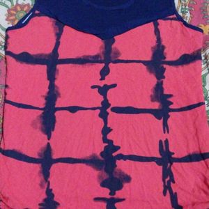 Casual Top in Red & Blue (XXL Size)