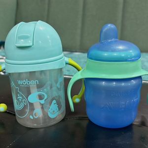 Philips Avent Spout Cup And Woben Sipper Bottle