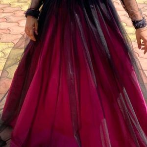 Pink Black Heavy Gown