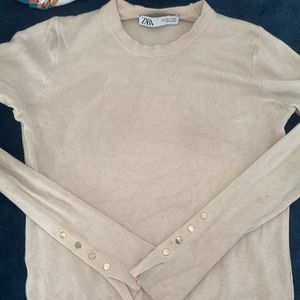 Beige Zara Top