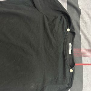 Black 3/4th Sleeve T-shirt