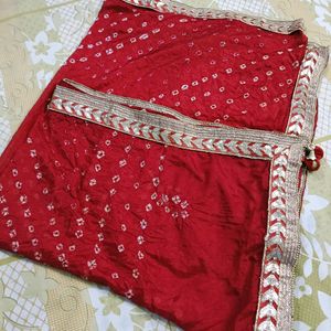 Bandhej Red Dupatta🎀