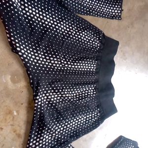 Black Pant With Fashionable White Prints.