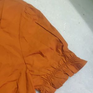 Women Beautiful Rust Colour Top With Tag