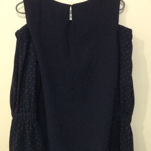 Beautiful Navy Blue Off Shoulder Top