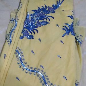 Women Saree Colour Cream