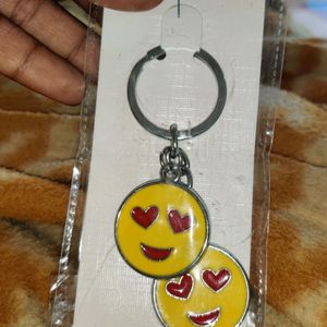 Smiley Heart Keychain