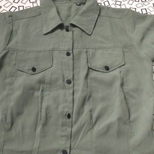 Formal Olive Button Up Shirt