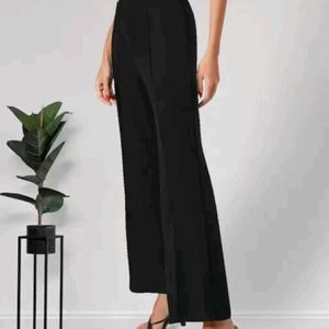 Polyester Blend Solid Women's Trousers🖤