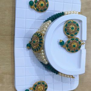 Necklace Set With Earrings , Maangtika And Ring